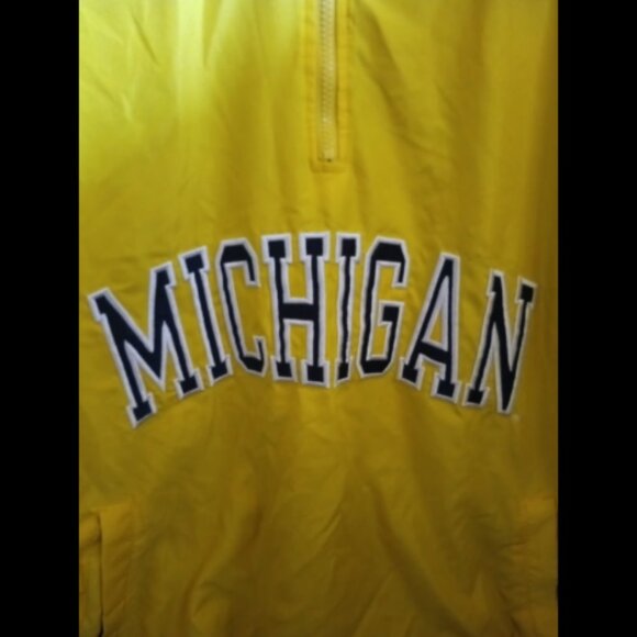 University of Michigan pullover Jacket Wolverines zip Stadium coat Mens XL - Picture 6 of 7